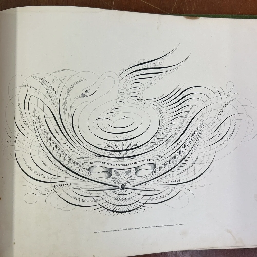 Antique Gems Of Penmanship Williams And Packard 1866 Calligraphy Book
